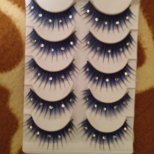 Blue BeDazzled False Eyelashes
